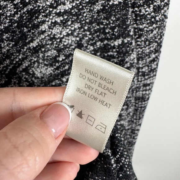 Max Studio Open Front Knit Tweed Cardigan Sweater Blazer 1X Fringe Trim Office - Picture 6 of 8